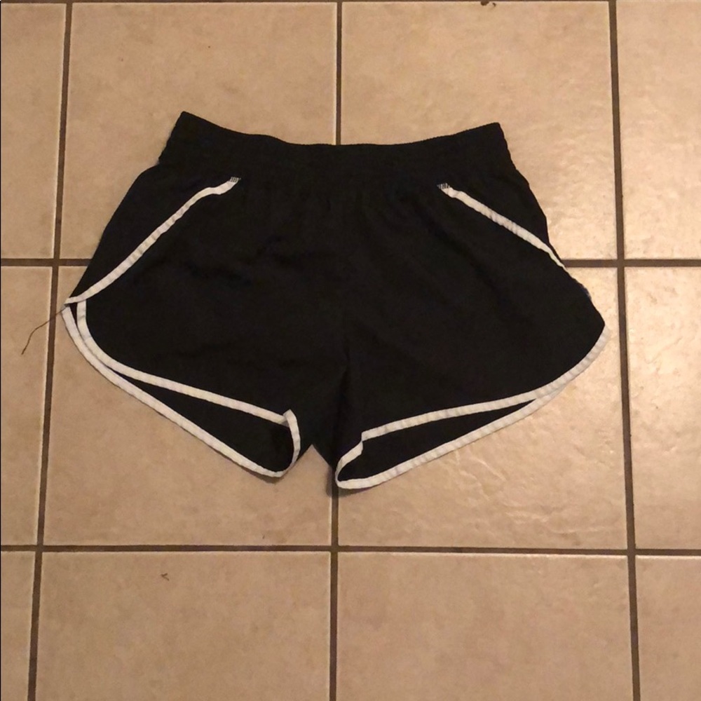 Black athletic shorts